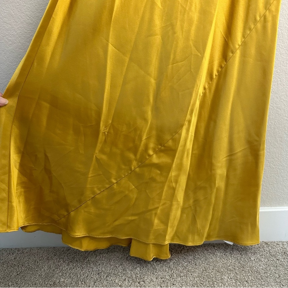 Reformation Jeany Silk Turmeric Gold Yellow Maxi Dress SZ XS - Picture 6 of 12